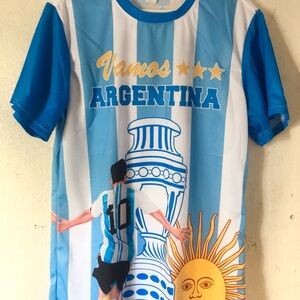 Men Soccer T-Shirt Size Medium Or Large Argentina #10. NEW